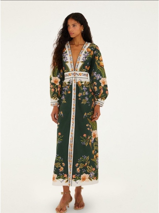 FARM Rio Dresses & Skirts - FARM Rio Green Nature Maxi Dress